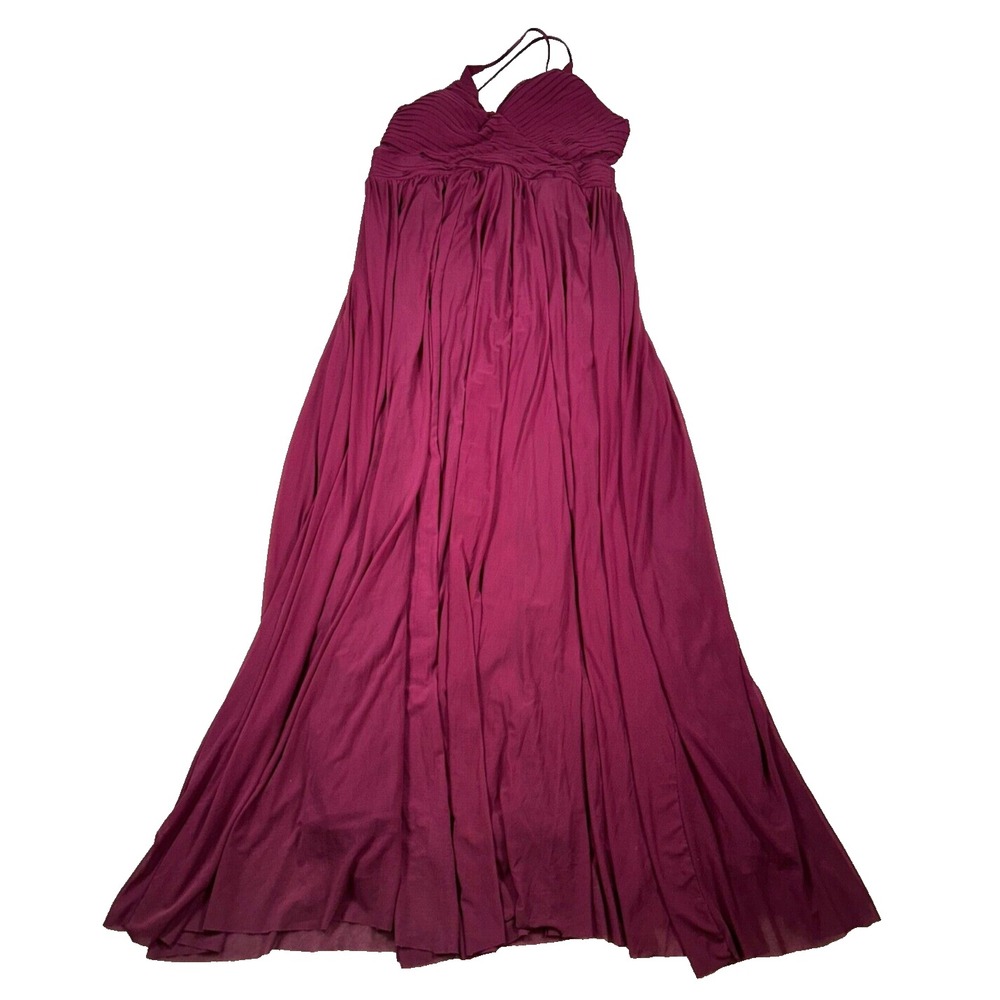 Haute Nites Burgundy Long Formal Dress Strappy Size 17‎ Babydoll Fairy Grunge